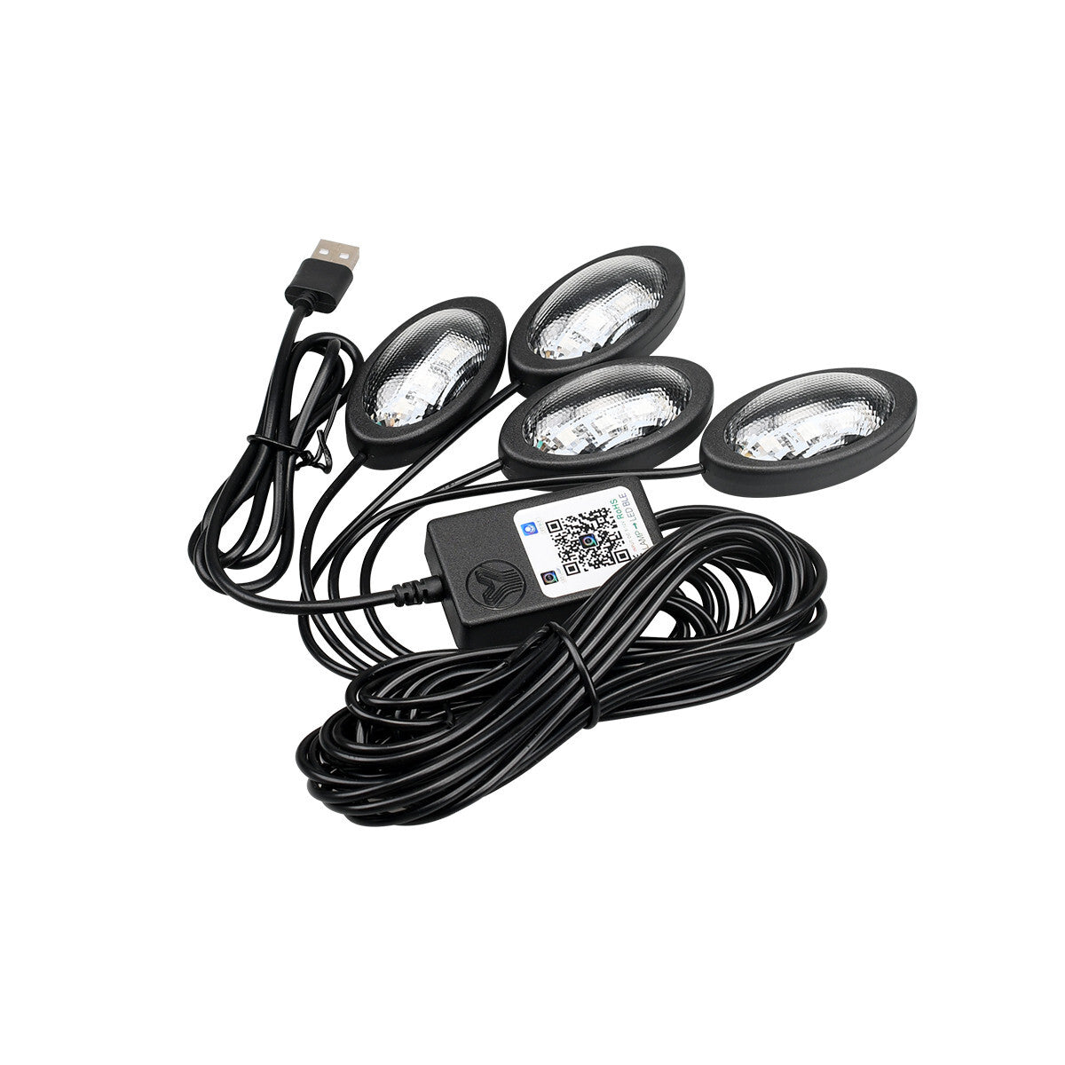 Car Interior Accessories RGB LED Floor Decorative Atmosphere Strip Lamp Lights