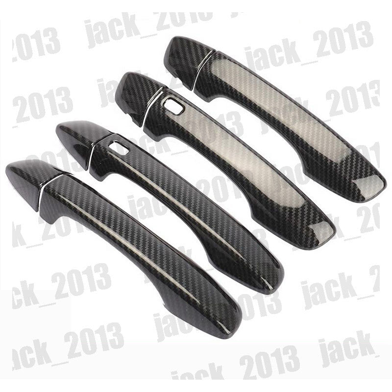 Carbon fibre Door Handle Cover Trim Overlay Cap for Volkswagen for Tiguan 2017-2021
