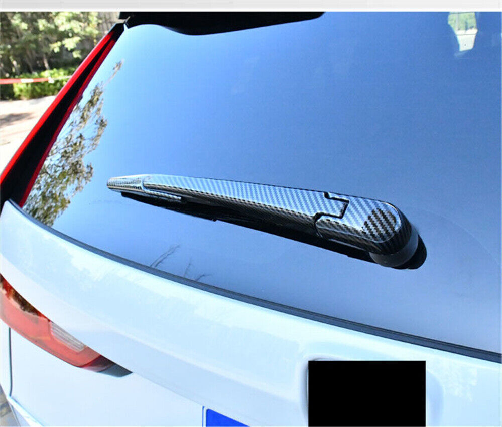 Carbon Fiber Rear Window Rain Wiper Blade Cover Trims for Honda CR-V 2023-2024