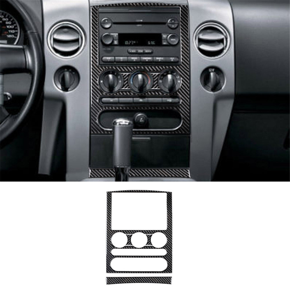 4X Carbon Fiber Interior Central Console Cover Trim for Ford F-150 FX4 2004-2008