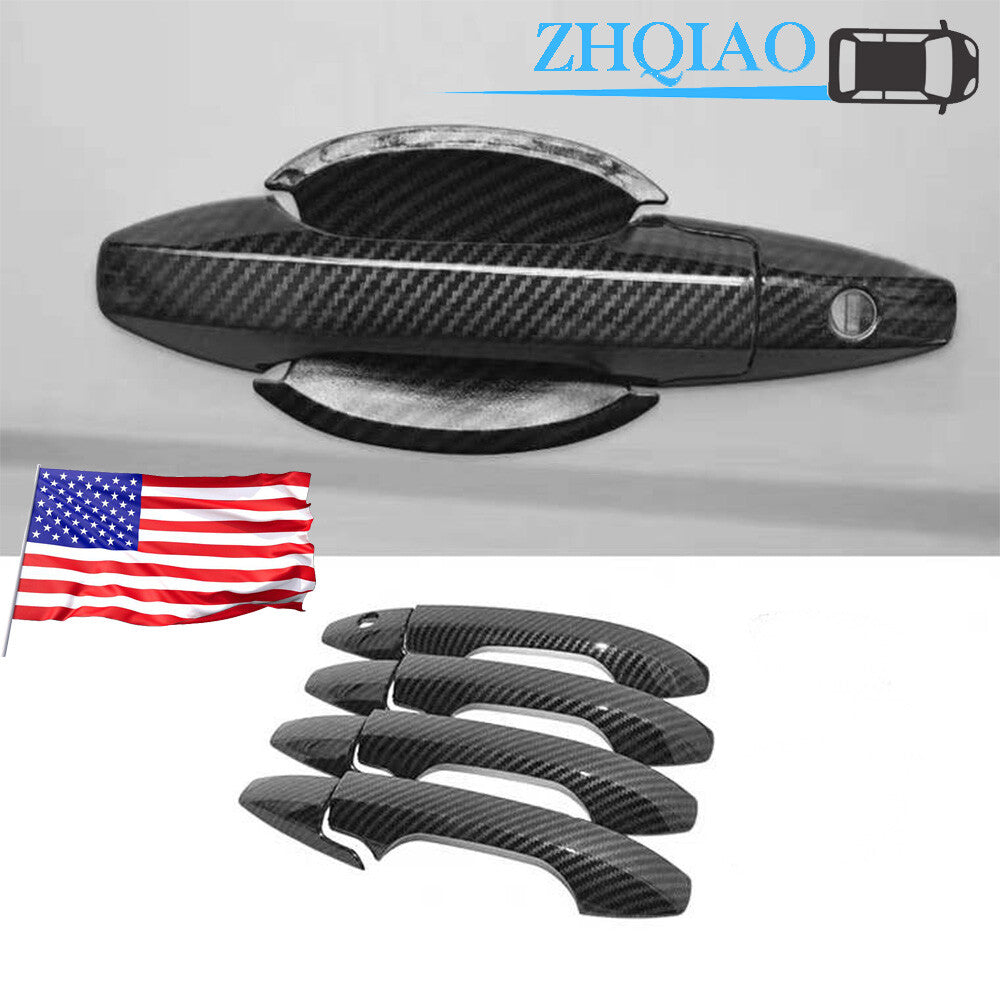 Door Handle Cover Trim for Acura 07-12 for RDX SUV 04-08 TSX 07-13 MDX Carbon Fiber