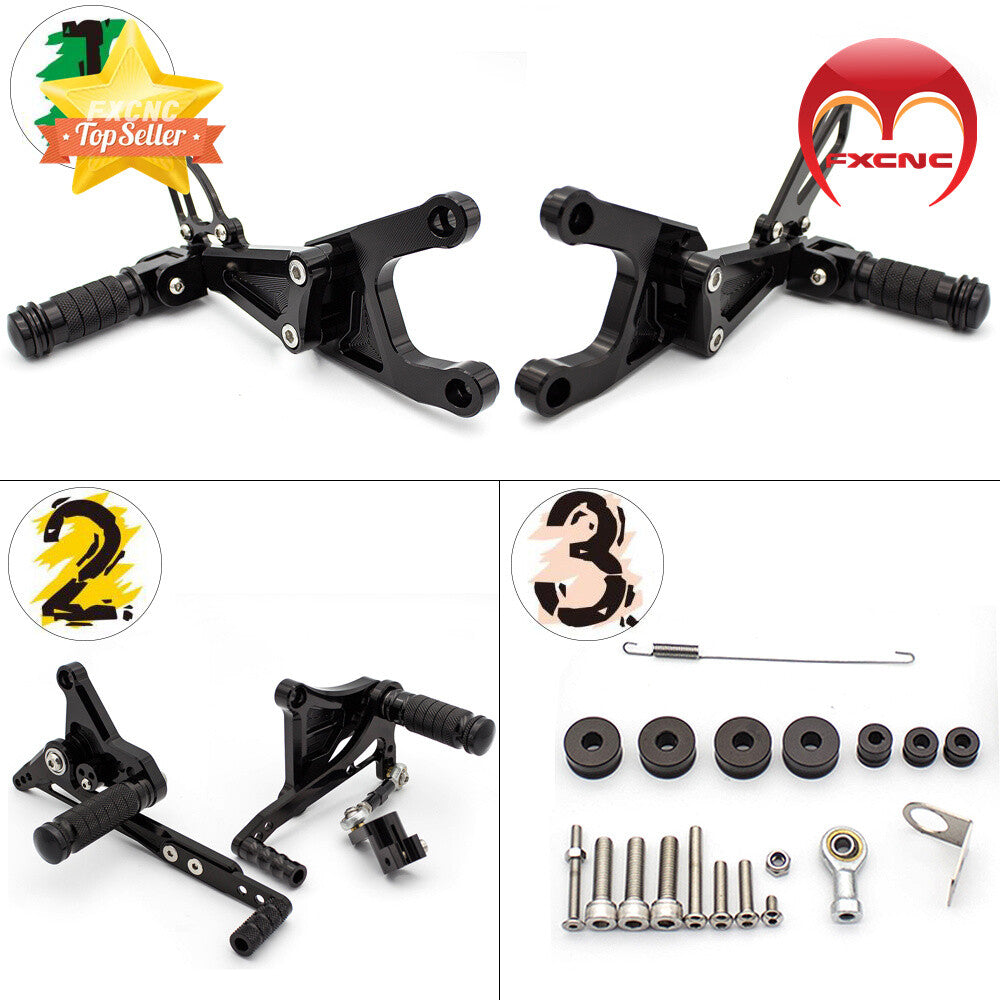 Suitable for Benelli TNT125 and TNT135 models 2016-2021-2022, with black foot spikes, pedals, rear wheel, and footstool.