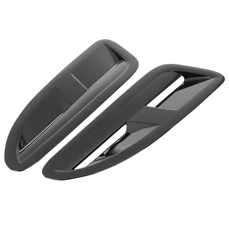 2x Car Air Vent Glossy Black Sport Racing Air Flow Vent Bonnet Hood Scoop Cover