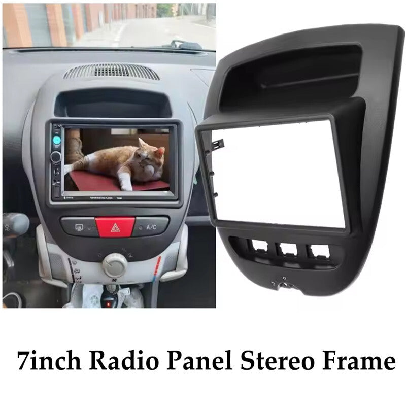 7inch Car Radio Audio Panel Stereo Frame Mount Fascia For 2005-2014 for Peugeot 107