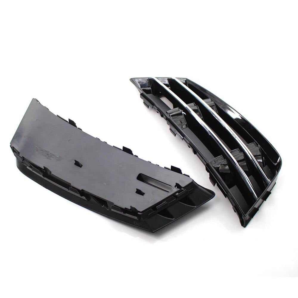 Car Pair Front Bumper Fog Light Lamp Grilles for Audi A4 B9 2016-2018
