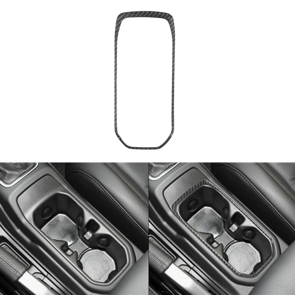 Carbon Fiber Beverage Holder Trim for Jeep for Wrangler JL 2018+ Gladiator 2020+