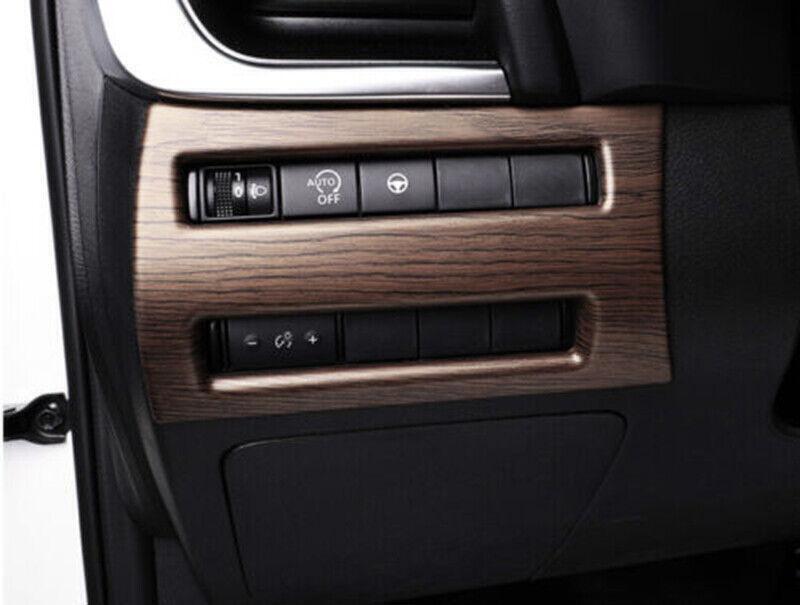 for Nissan Rogue 21-2023 Wood Grain Headlight Switch Button Cover Trim Frame 1P