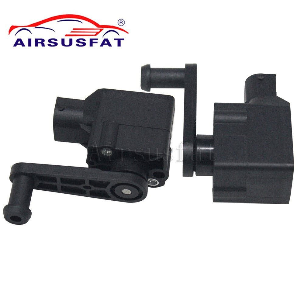Two rear LR riding suspension height sensors for Jaguar XJR, XJ8, and X350 (2004-09).