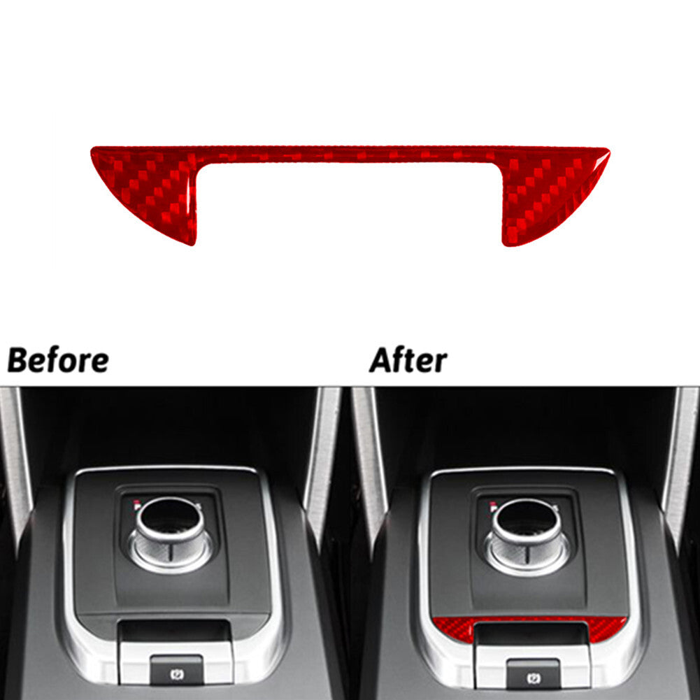 Red Carbon Fiber Below Shifter Console Trim for Land Rover Discovery Sport 15-19