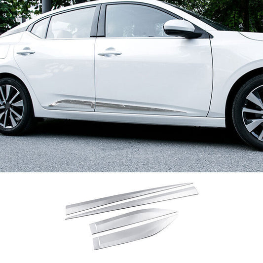 4pcs Chrome Side Door Body Guard Molding Cover Trim for Nissan Sentra 2020-2022