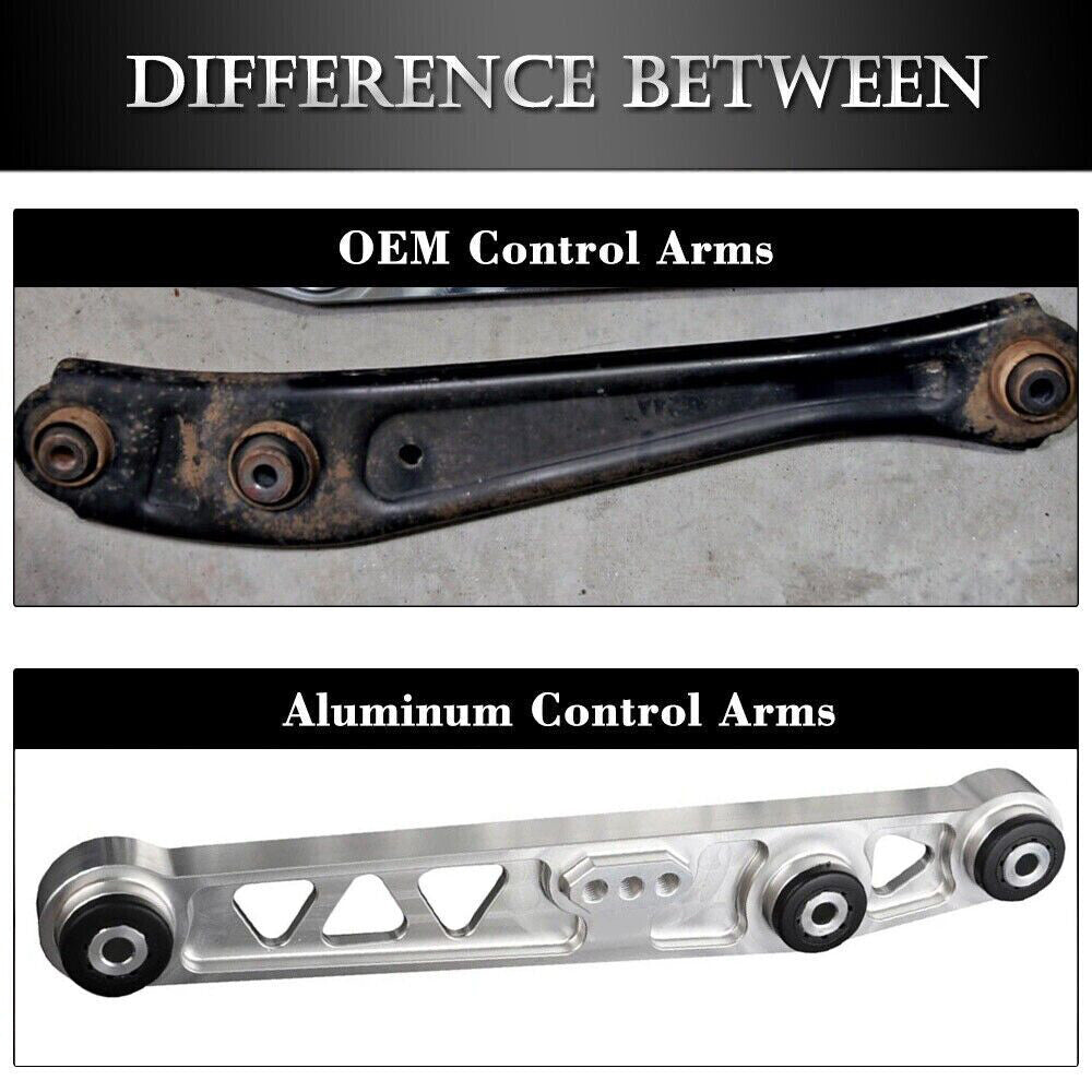 Rear Lower Control Arm+ Subframe Brace + Tie Bar for Honda for Civic EG 92-95 Silver