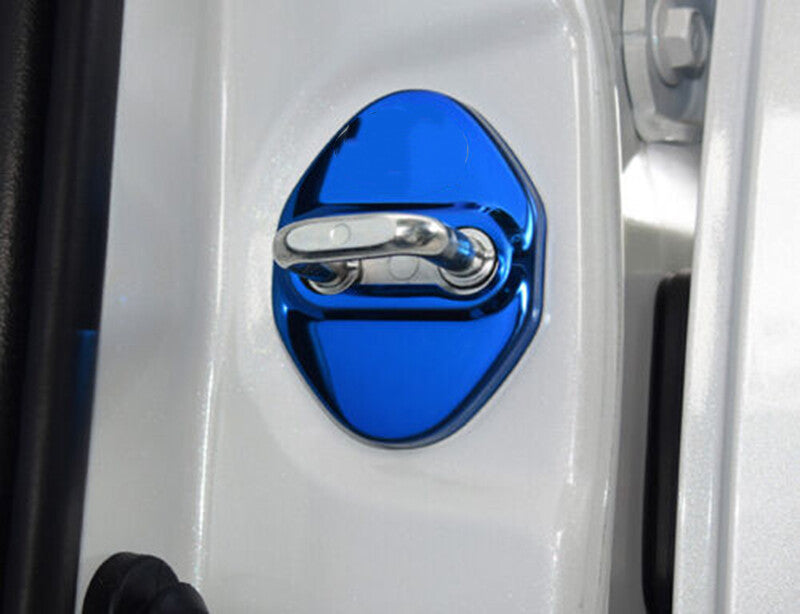 for Toyota for Camry 2018-2023 Blue Steel Door Lock Protection Cover Trim Guard 4pcs