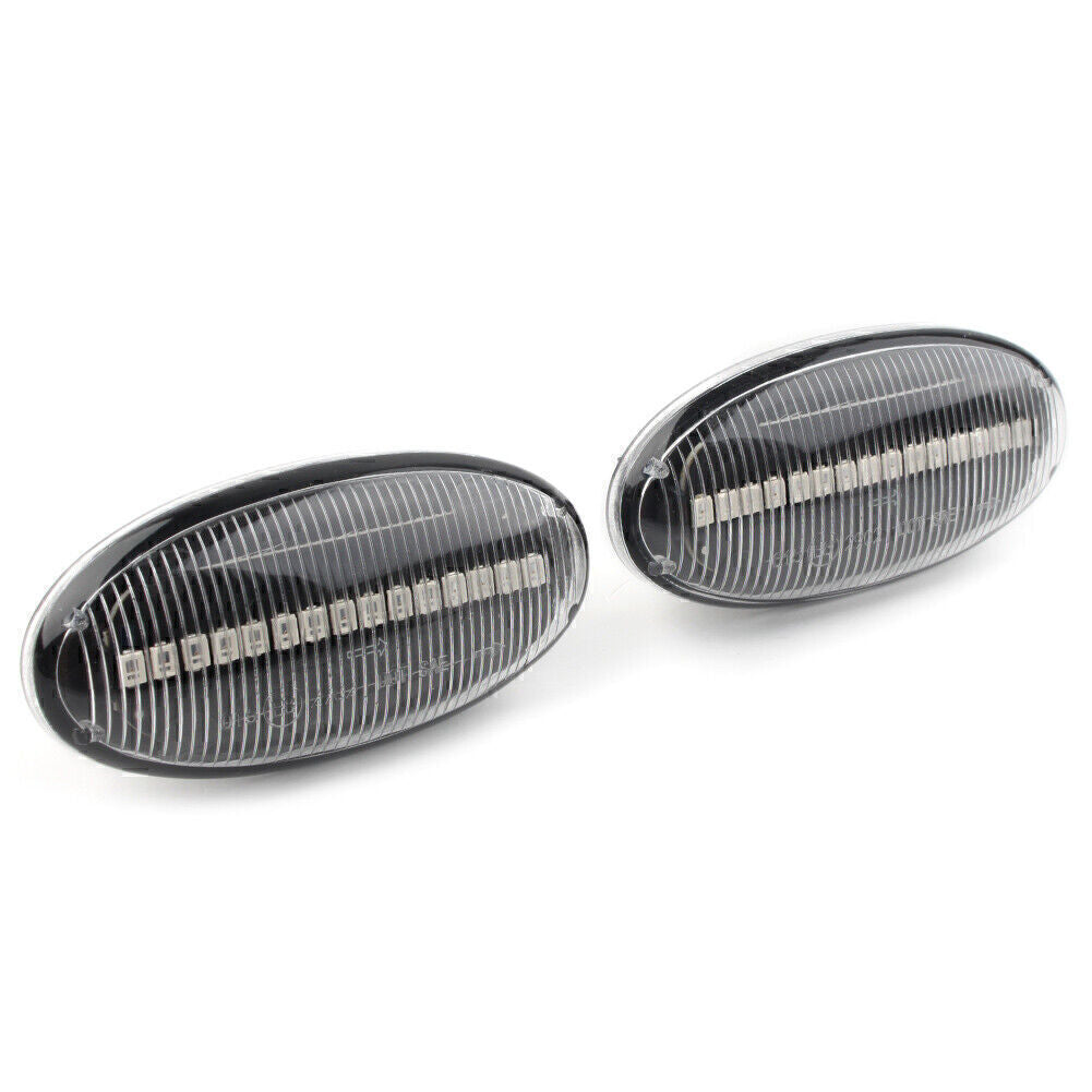 LED Dynamic Side Marker Sequential Blinker Lights Fit for MAZDA 3 2004-2011 Clear