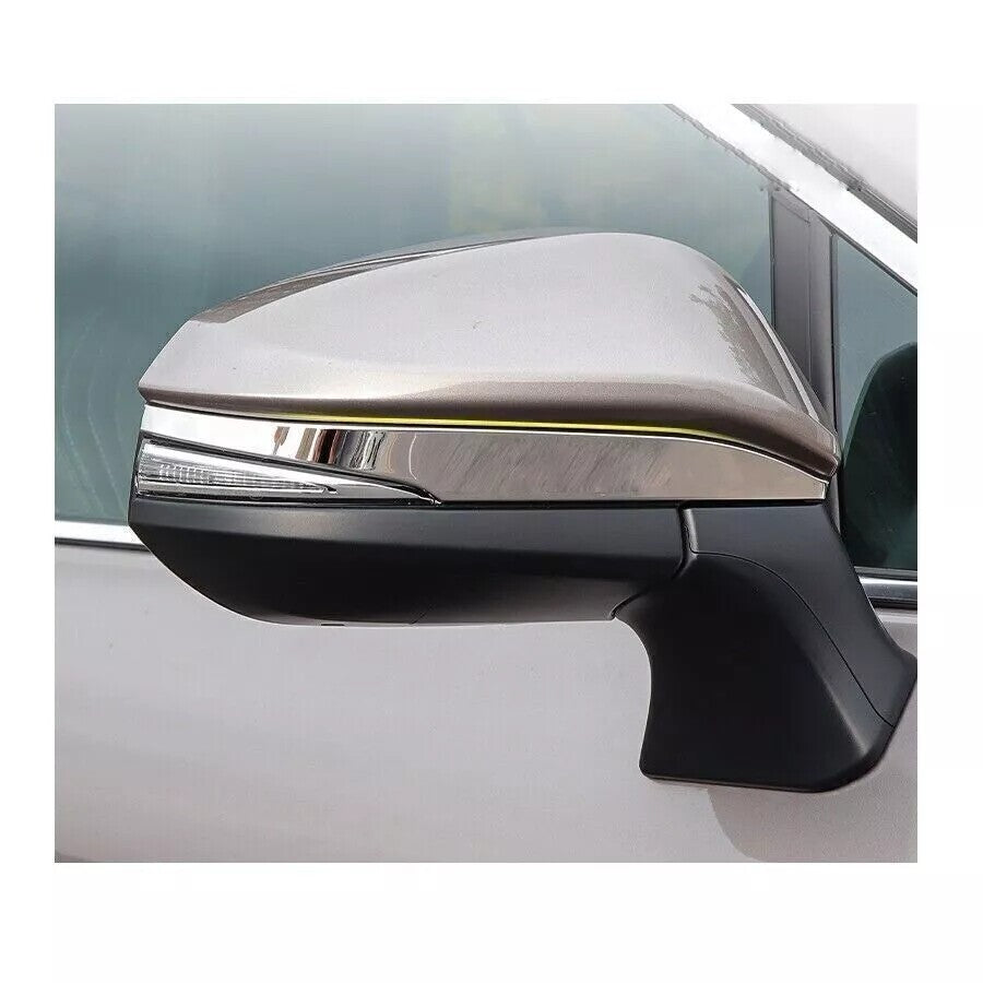 2pcs Chrome ABS Rear view Side Mirror Strip Cover Trim for Toyota Venza 2021-23