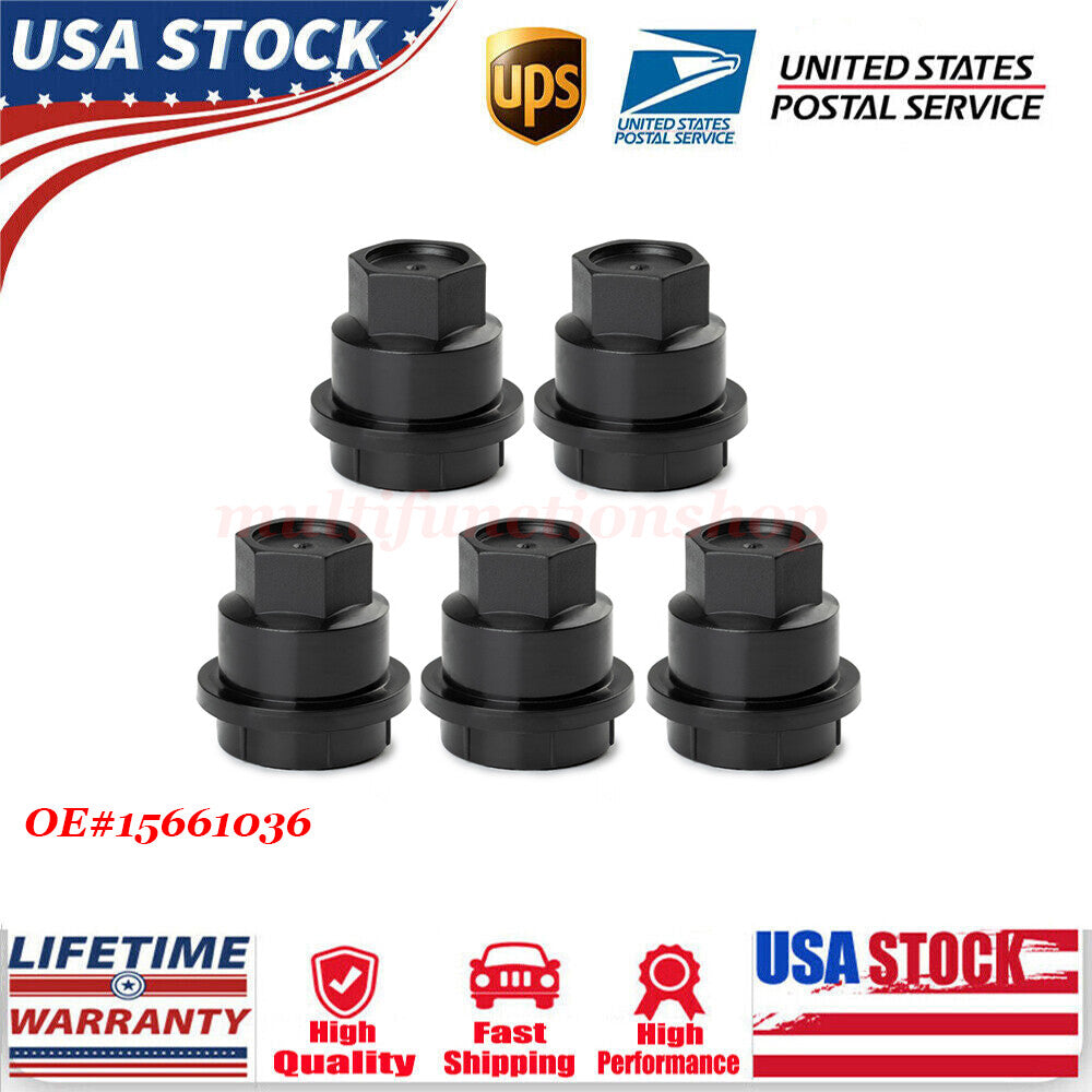 5PCS Black Lug Nut Cover Cap for Chevrolet S10 Blazer for GMC Jimmy Sonoma 15661036