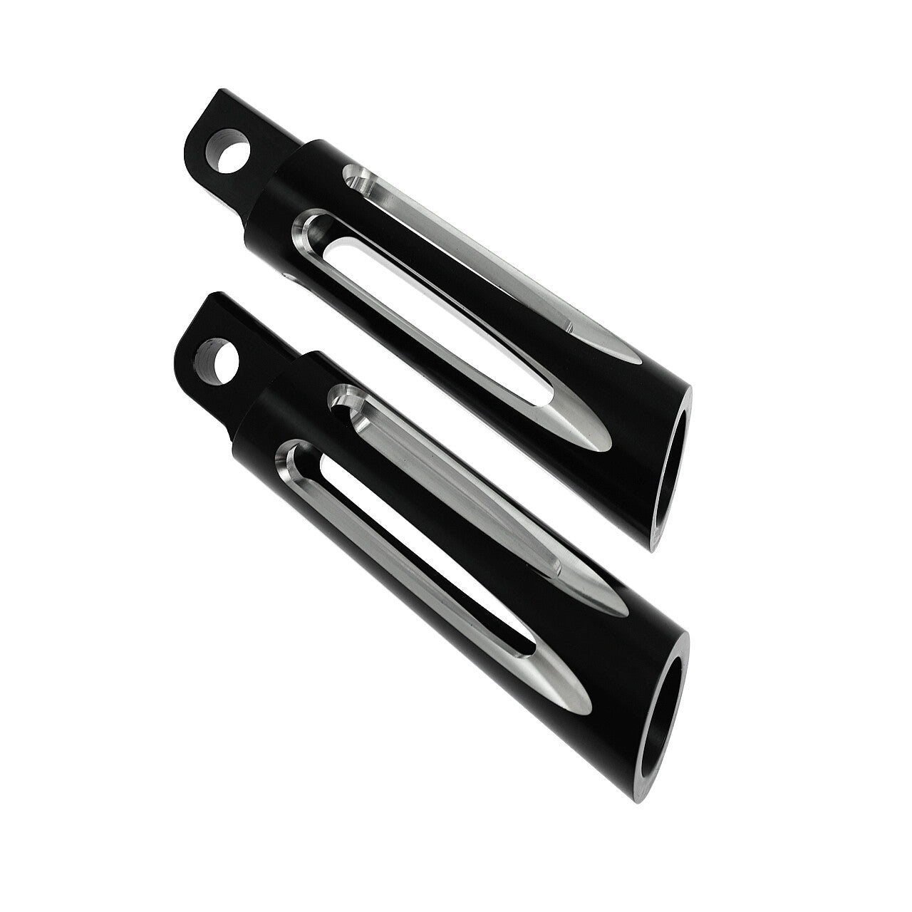 Black Hollow Male Mount Foot Rest Peg for Harley Touring Sportster Dyna Softail