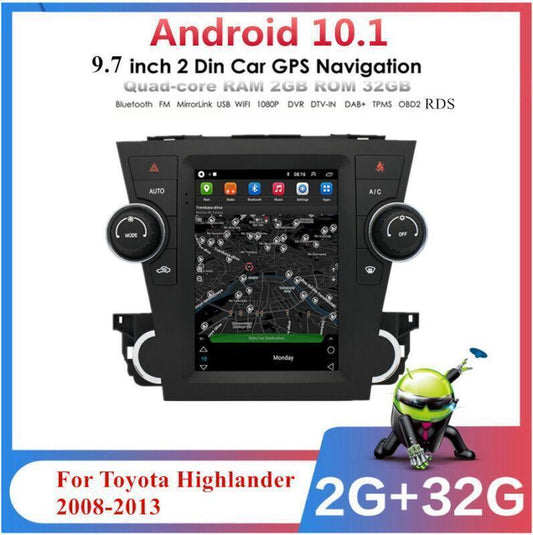 Car Radio for Toyota Highlander 2008-2013 9.7 Stereo GPS Navi 2+32G OBD RDS FM