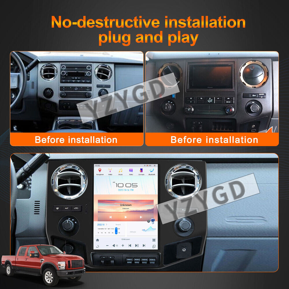 for Ford F250 F350 2009-2012 F450 F650 2009-2014 Car Radio 2Din Receiver CarPlay