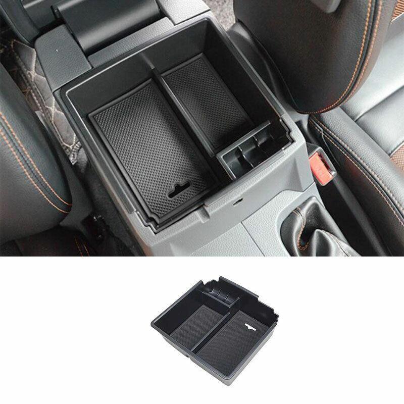 Matte Black Middle Console Storage Box Trim 1PCS Fit for Ford Ranger 2015-2022