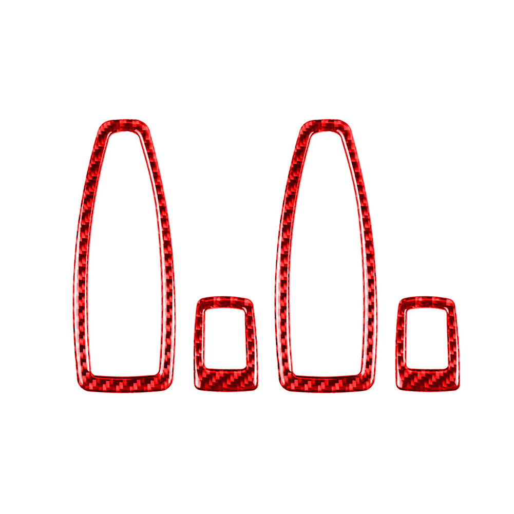 Red carbon fiber window switch trim for BMW 3 Series F30 2013-2019