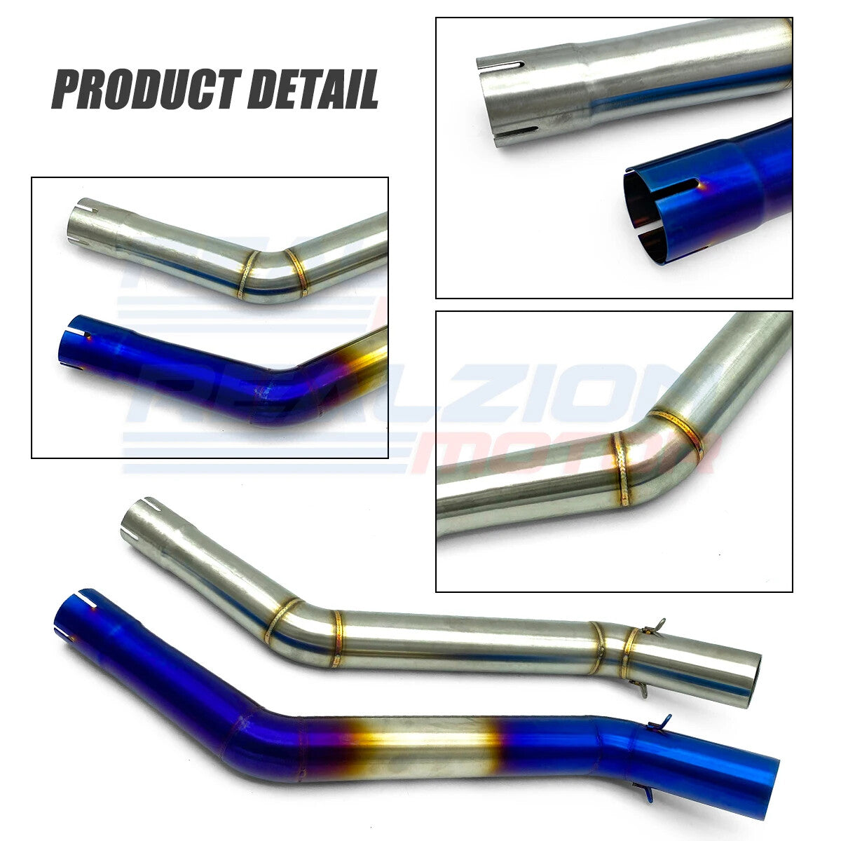 Slip On Middle Exhaust Pipe Connector Added Coating Process For CFMOTO NK400 650
