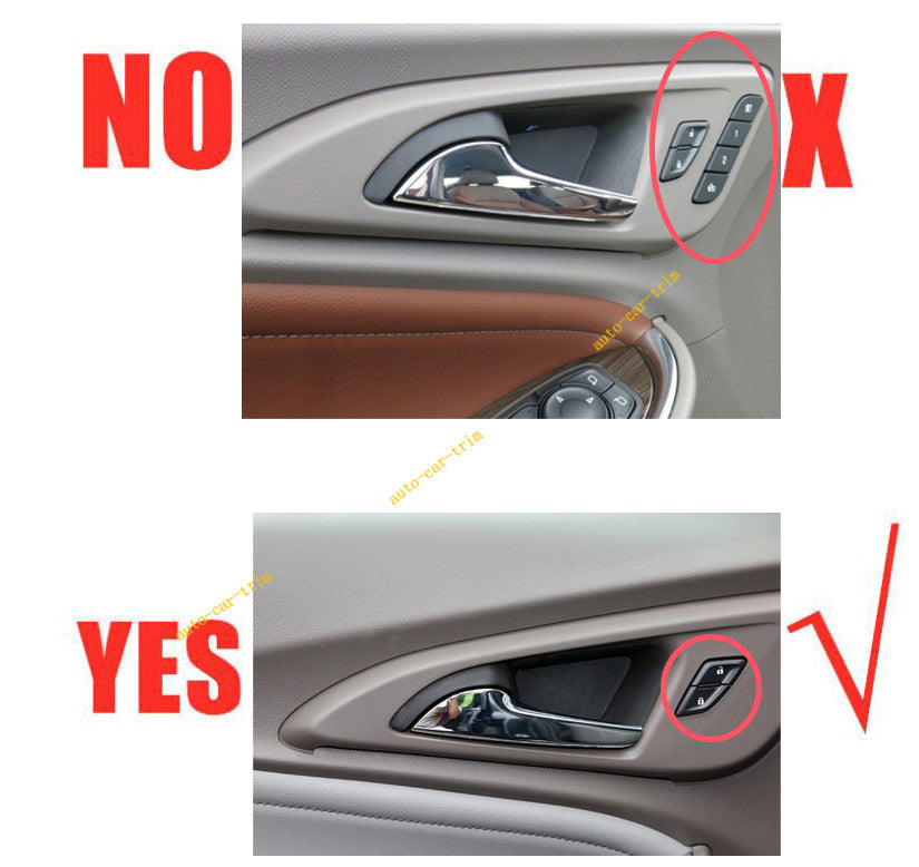 for Chevrolet Malibu 2016-2024 ABS Carbon Fiber Inner Door Handle Cover Trim 4X