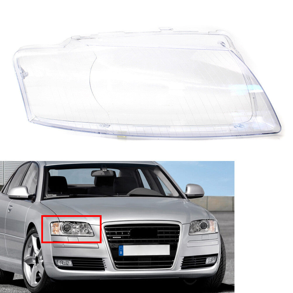 Headlight Lens Cover Headlamp Shell Right for Audi for A8 D3 2005-2010 Transparent
