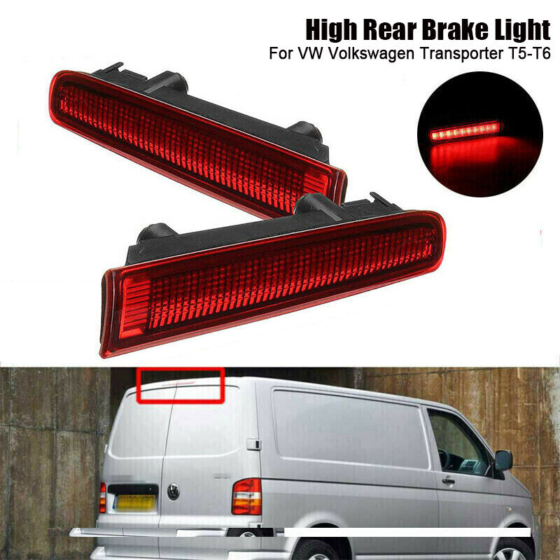 Two rear brake lights, 3-level, suitable for Volkswagen transport vehicles T5-T6 barn doors.