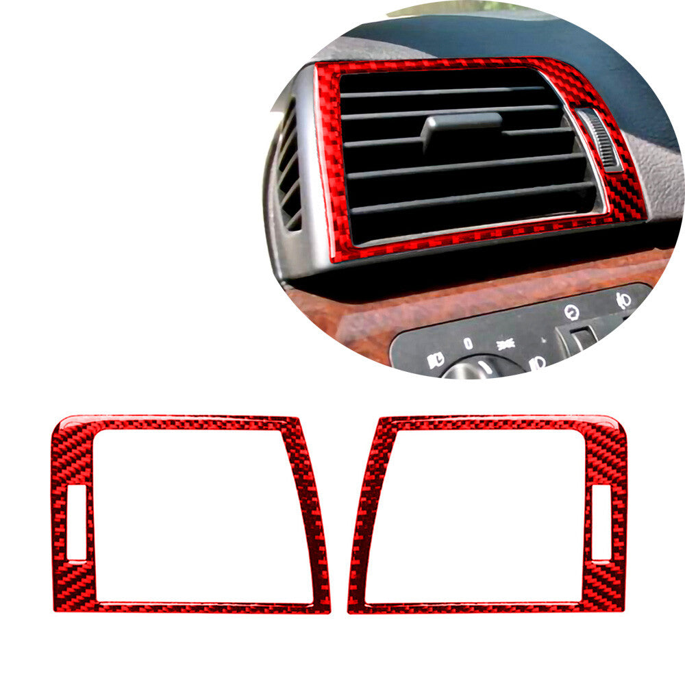 Red carbon fiber side air vent sticker decoration for BMW 3 Series E46 1998-05