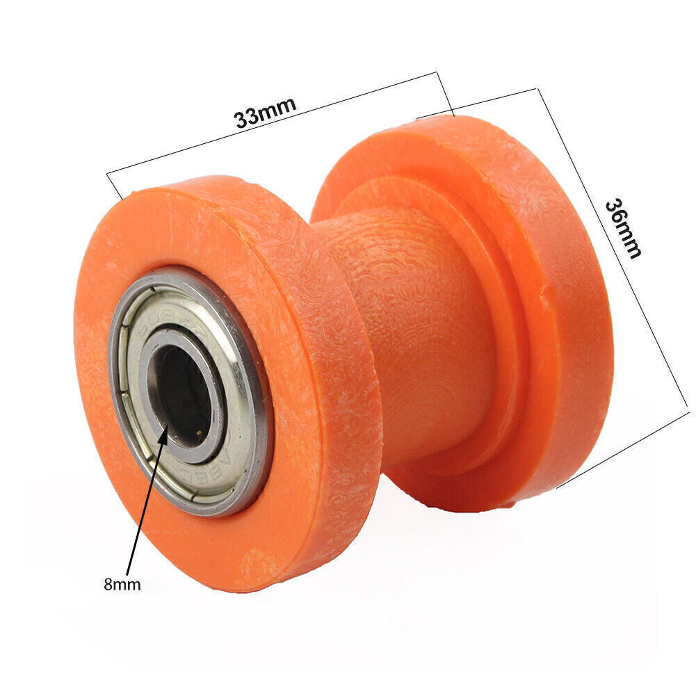 8mm Chain Roller Slider Tensioner Guide Pulley Dirt Pit For Bike Motorcycle Red