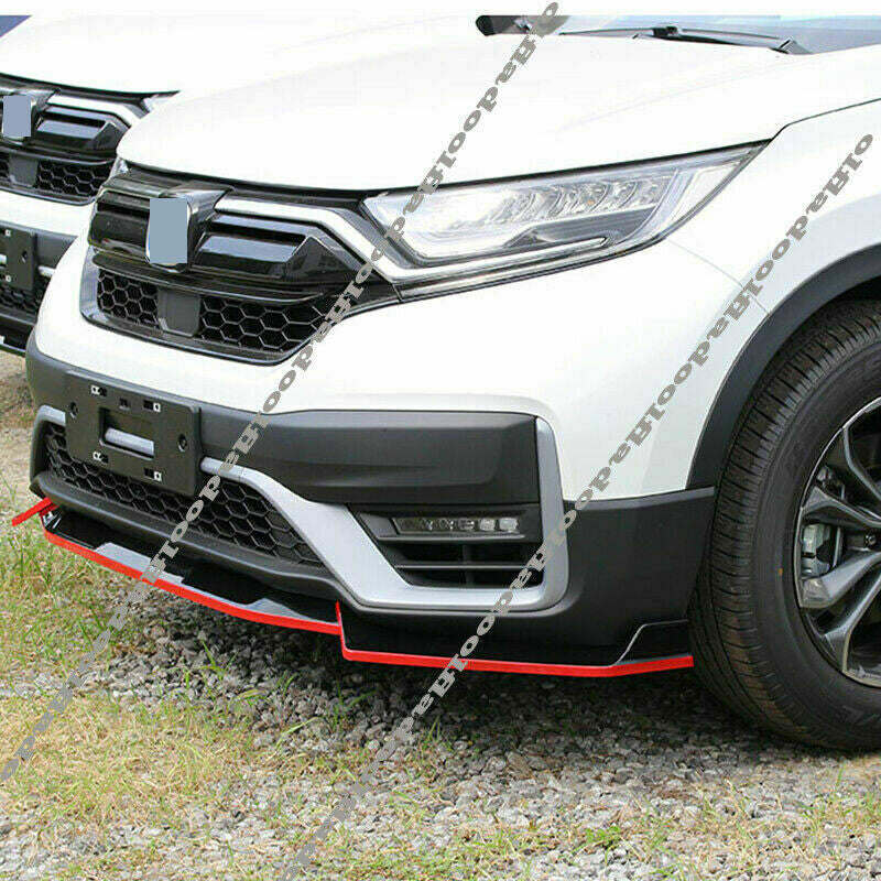 for Honda CR-V 2020-22 BlackRed Front Bumper Lip Splitter Spoiler Cover Guard3