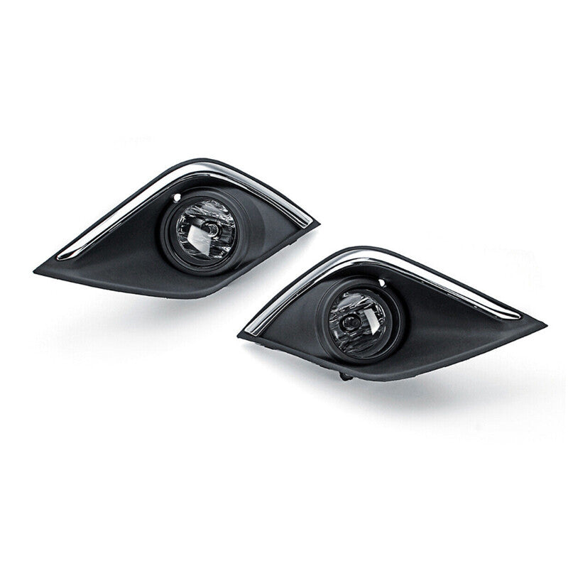 pair of chrome-plated front bumper fog light covers for Mitsubishi Outlander 2016-2019