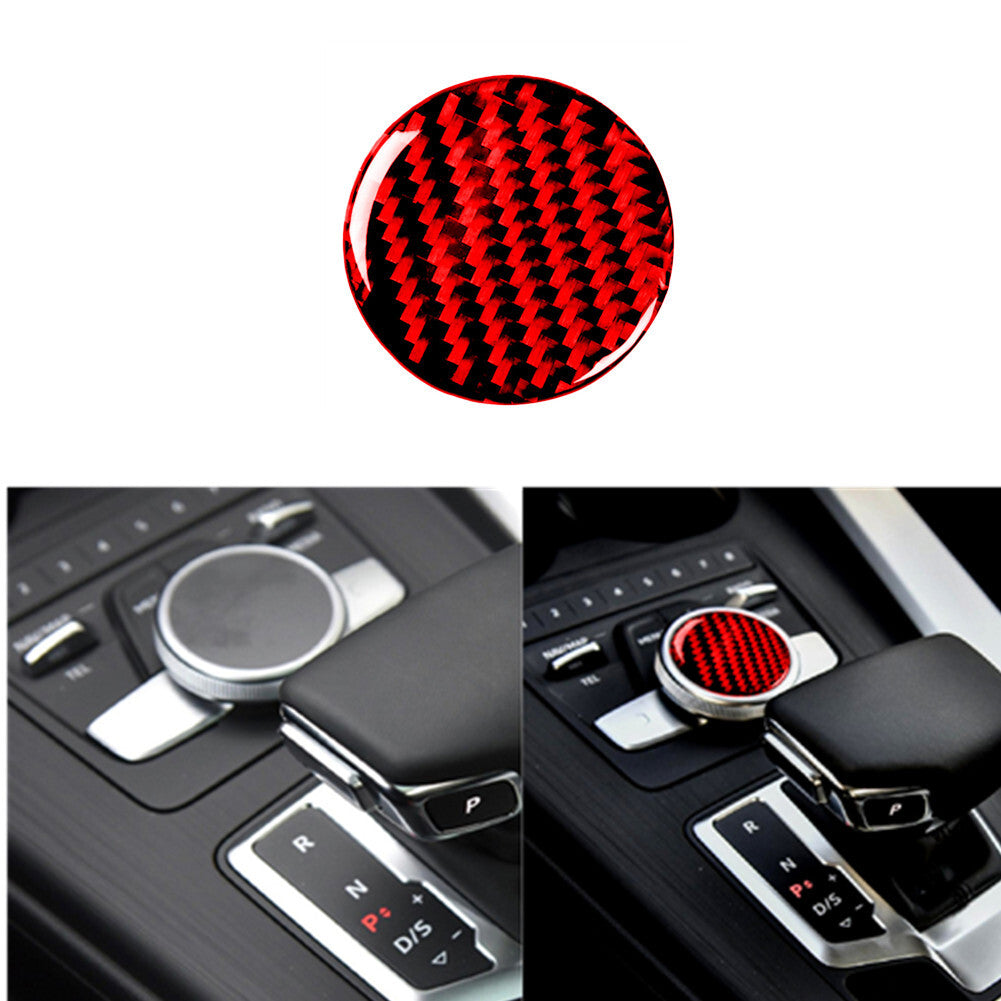 for Audi for A4 B9 2017-2019 Carbon Fiber Central Control Switch Button Cover Trim
