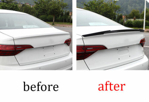 Black ABS Fit for Volkswagen for Jetta Mk7 2019-2021 Rear Trunk Spoiler Wing Flap