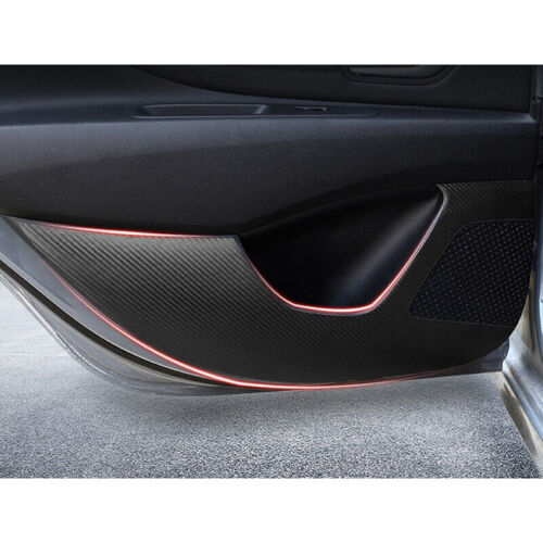 for Hyundai for Elantra 2021-2023 Carbon Fiber PU Door Anti-kick Panel Stickers 4Pc