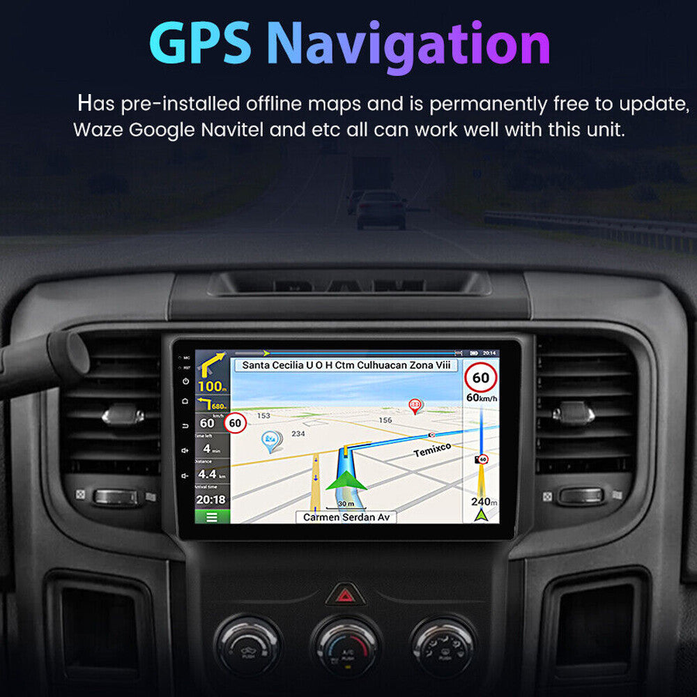 Android 13 CarPlay Car Stereo Radio GPS BT for 2014-18 for Dodge for Ram 1500 2500 3500