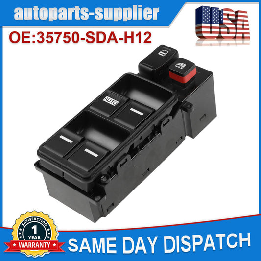 Master Power Window Door Control Switch Driver Side for 2003-2007 for Honda Accord