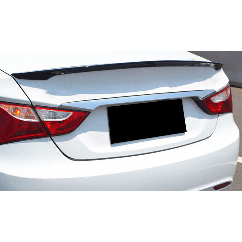 for Hyundai Sonata 2011-14 Gloss Black Rear Trunk Spoiler Lip Roof Tail Wing Bar