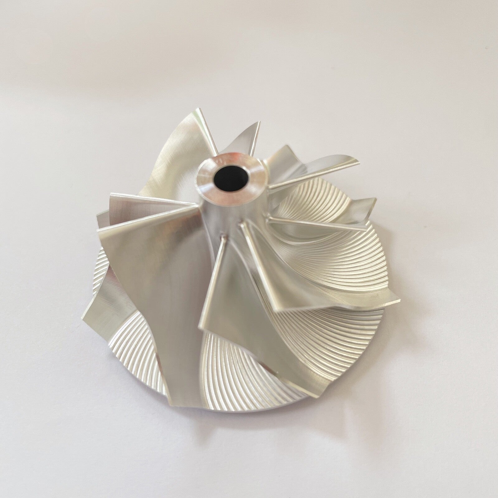 GT15-25 39.86/50.96 mm 4+4 Blade Turbine Aluminum 2618/Bill Compressor Wheel