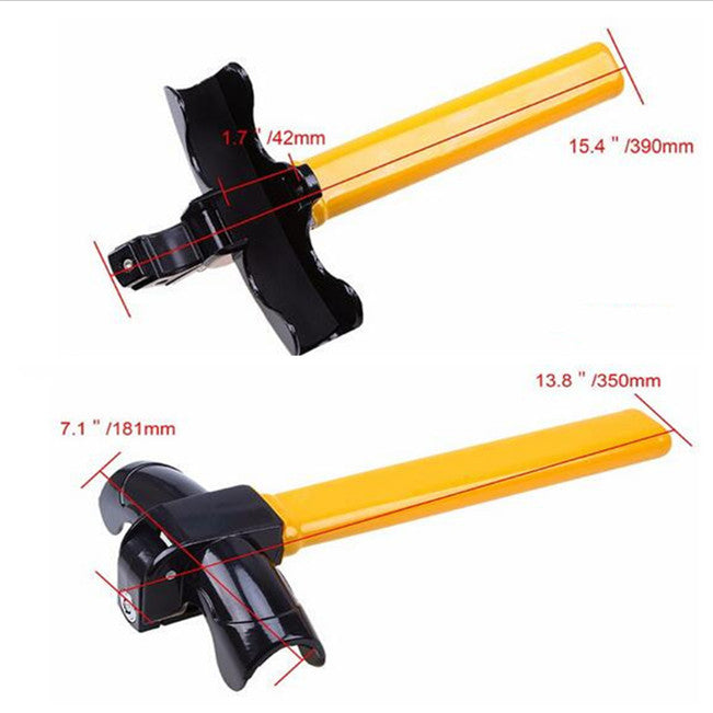 Car Steering Wheel Lock Anti-Theft Security Keys T Style Steel Devices