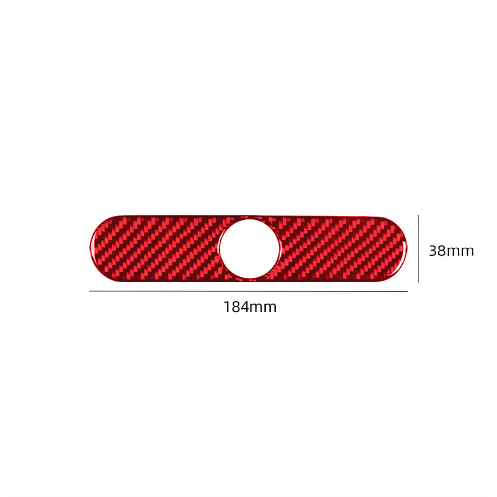 Red Carbon Fiber Center Cigarette Lighter Panel Cover for Ford F-150 FX4 2004-08