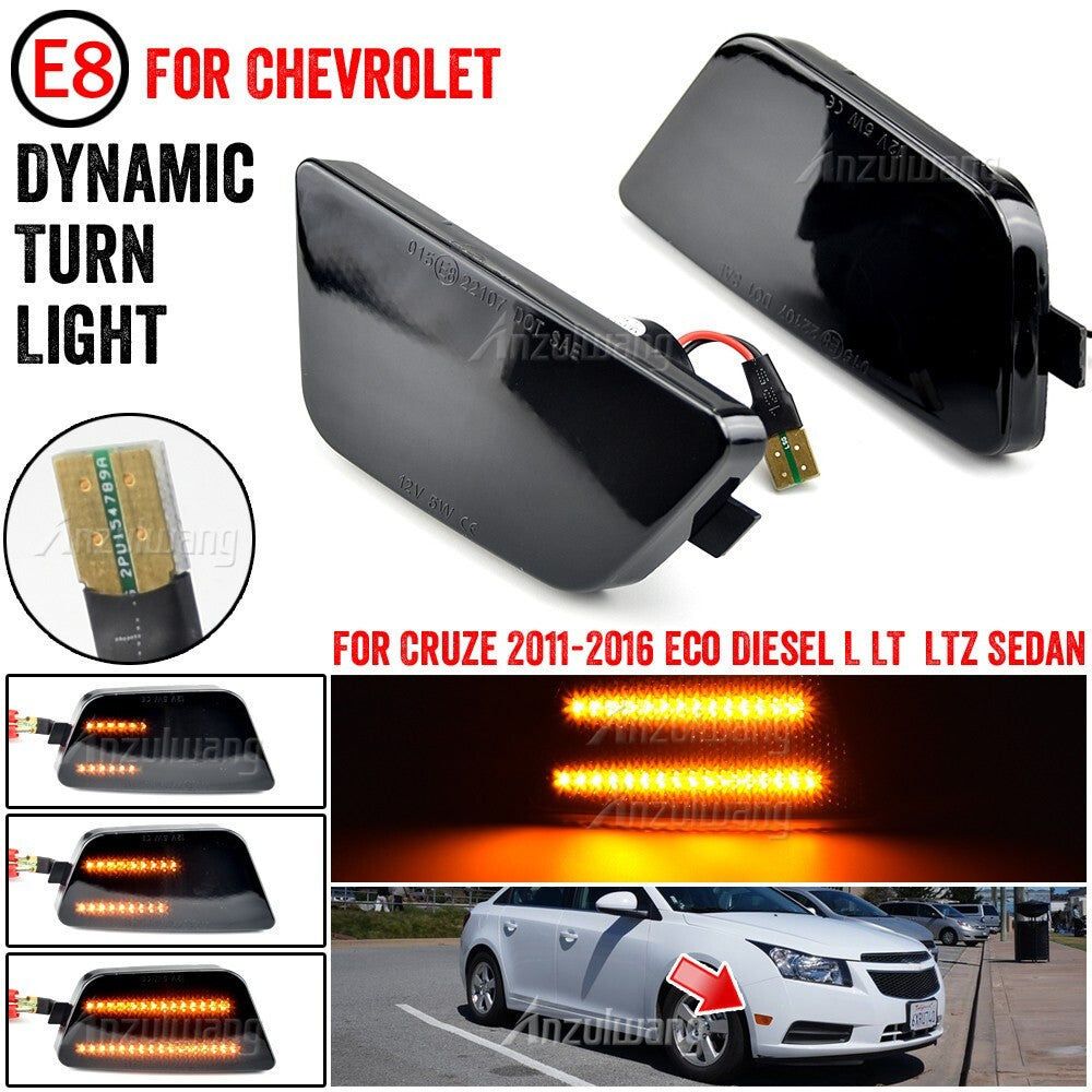 Dynamic Side Marker Light Turn Signal Light for Chevrolet for Cruze Sedan L LT LTZ