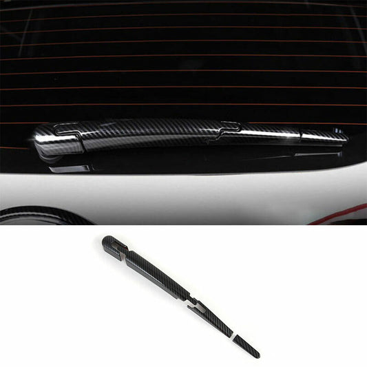 for Kia Seltos 2020-2023 Carbon Fiber Tail Rear Window Wipers Cover Trim decor