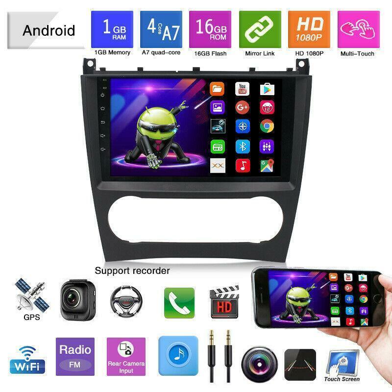 9 2Din Android 10.1 1+16GB Stereo Radio Wifi Fit for Mercedes-Benz C CLASS W203