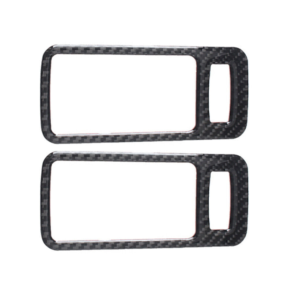 2x Carbon Fiber Interior Door Handle Bowl Trim Fit for Ford for Mustang 2009-13
