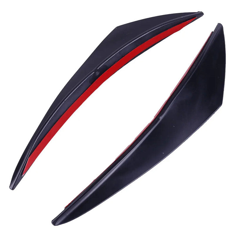 Car Black Decoration Diffuser Splitter Fin Body Spoiler Canard Chin Bumper Lip