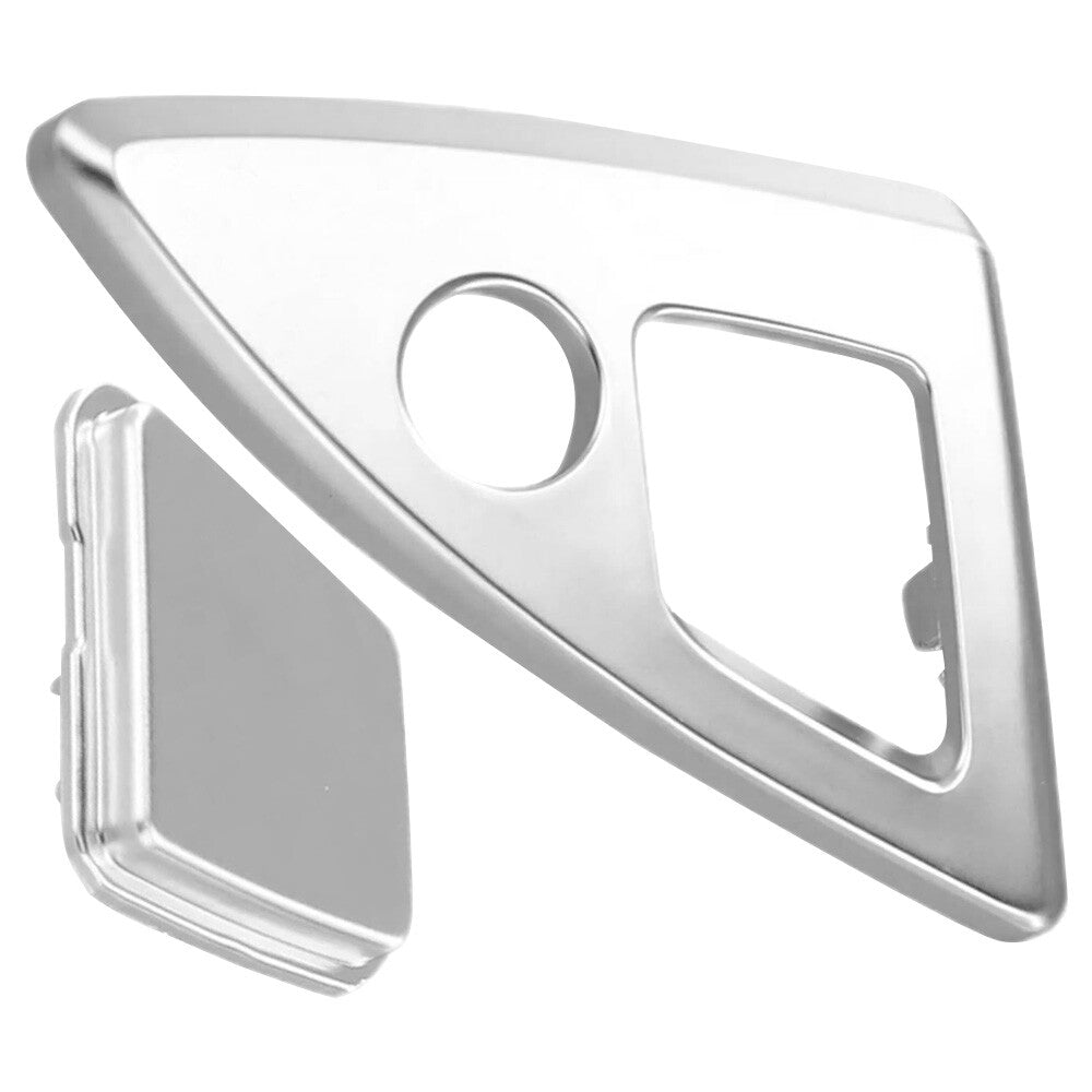 Center Console Armrest Lock Switch Bezel Silver Fits For 2014-2016 F10 F11 M5