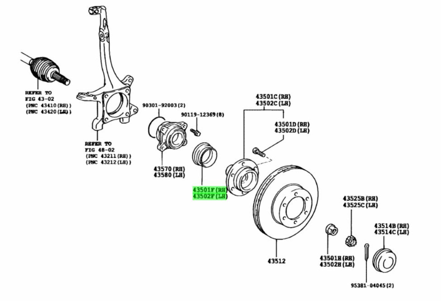for Toyota 4Runner FJ Cruiser Tacoma Front Axle Wheel Hub Seal 90312-96001 2Side