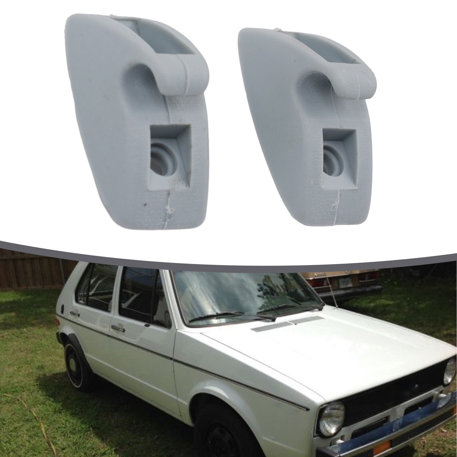 2-Pack Sun Visor Support Clip Fixer Hooks for MK1 Grey 191857559 Accessories