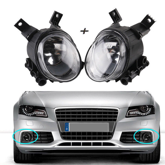 2-piece fog light front bumper driving light strip bulbs suitable for 2005-2008 for Audi A4 B7 Transparent